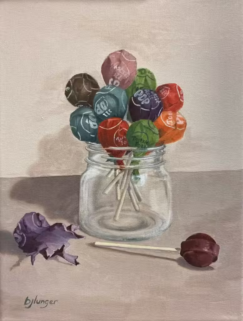<a target='_blank' href='https://hmvcgallery.com/product/boquet-of-tootsie-pops-in-jar-and-one-ready-to-eat/'>Barbara Lunger-Switzenberg - Boquet Of Tootsie Pops In Jar And One Ready To Eat