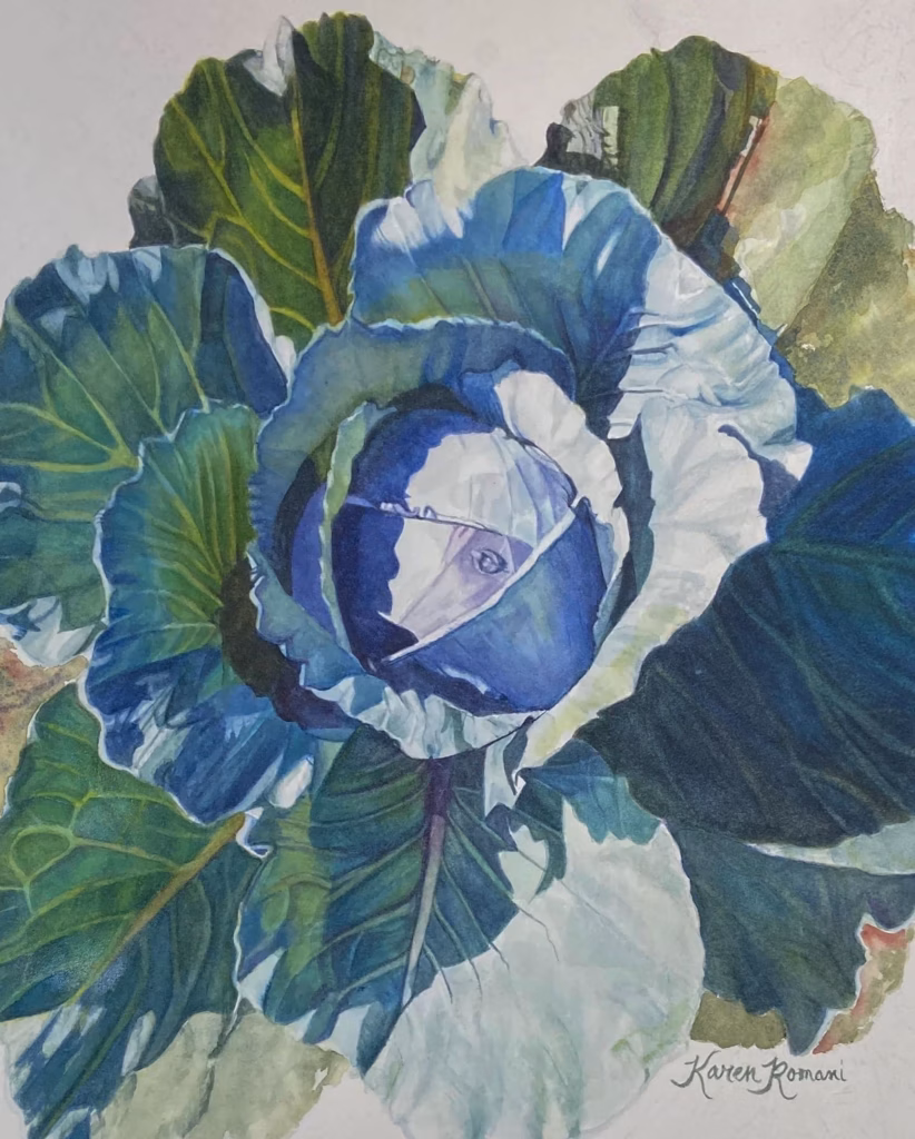 <a target='_blank' href='https://hmvcgallery.com/product/blue-cabbage/'>Karen Romani - Blue Cabbage