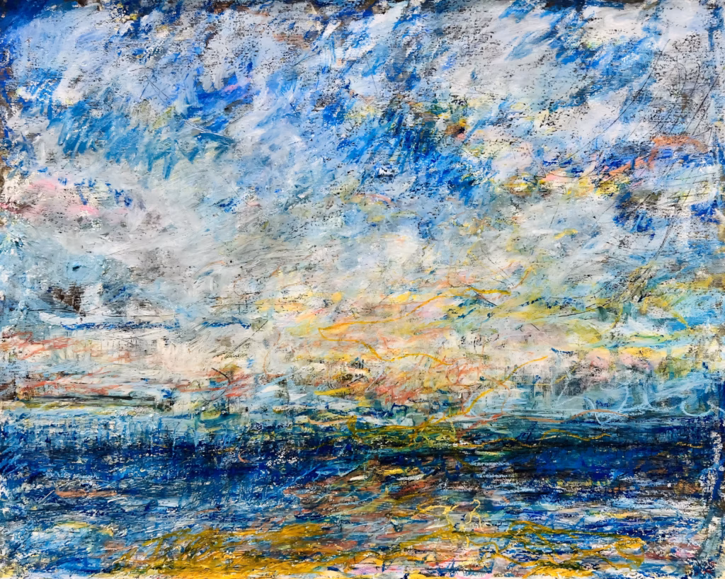 <a target='_blank' href='https://hmvcgallery.com/product/yellow-sun-deconstructed-in-blue/'>Harriet Silverstein - Yellow Sun Deconstructed In Blue
